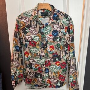 Banana Republic Multicolor Graphic Patch Shirt